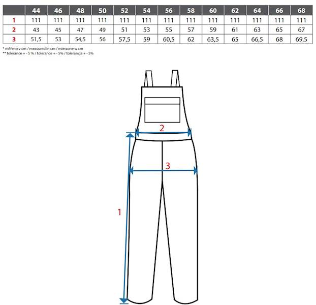 SPODNIE OGRODNICZKI CXS SIRIUS BRIGHTON CZARNO-ŻÓŁTE 60