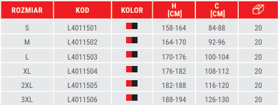 BLUZA POLAROWA ZE WZMOCNIENIAMI LAHTI PRO L40115 CZERWONO-CZARNA L