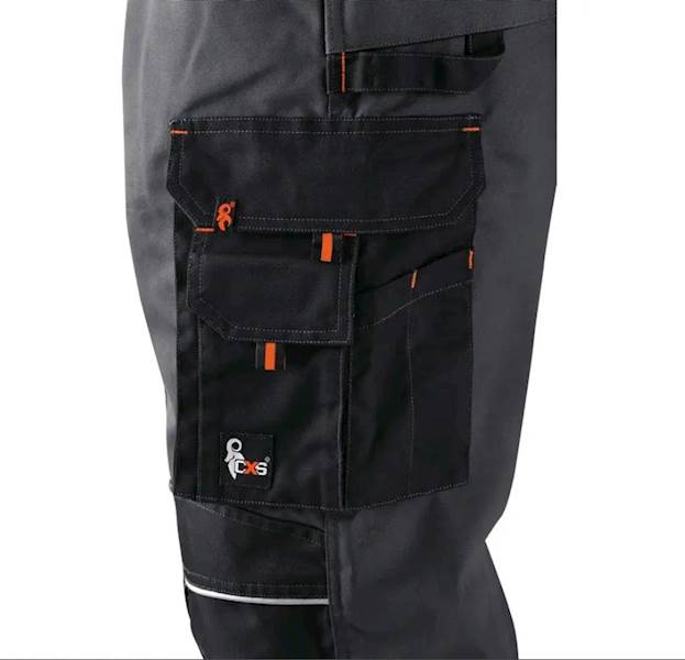 SPODNIE CXS SIRIUS NIKOLAS SZARO-POMARAŃCZOWE 50