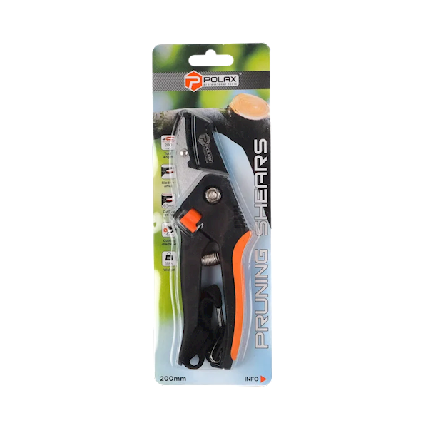 SEKATOR OGRODOWY Z KOWADEŁKIEM POLAX 200 MM