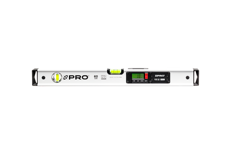 POZIOMICA ELEKTRONICZNA BIAŁA Z MAGNESAMI IP65 PRO900 DIGITAL POKROWIEC 60CM