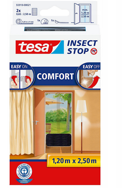 MOSKITIERA BALKONOWA COMFORT CZARNA 1,2M X 2,5M