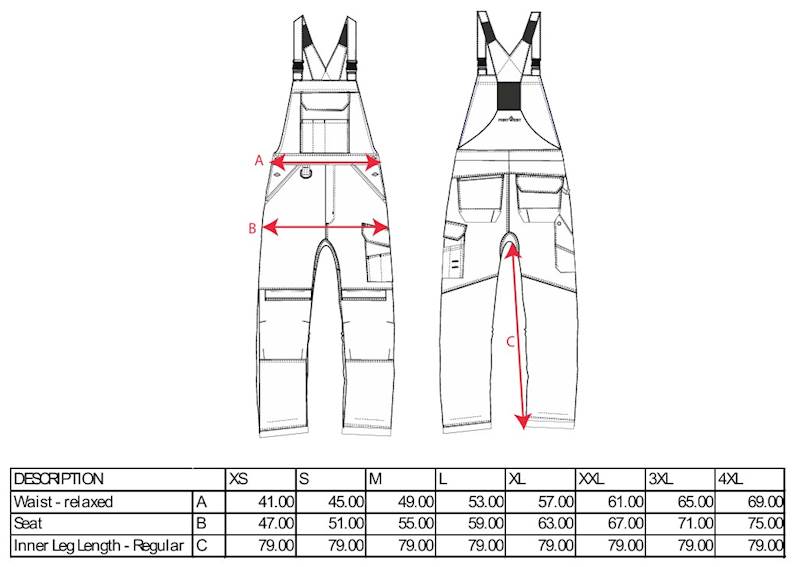 SPODNIE OGRODNICZKI PORTWEST PW3 SZARO-CZARNE XL