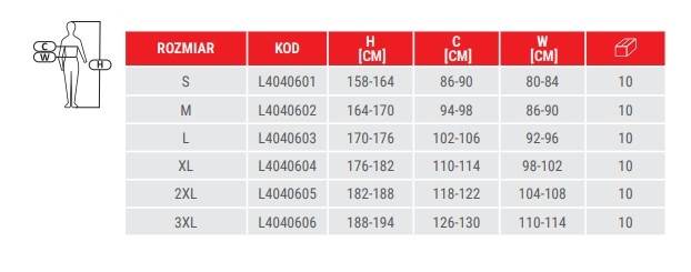 BLUZA ROBOCZA LAHTI PRO L40406 CZARNO-SZARO-CZERWONA 2XL