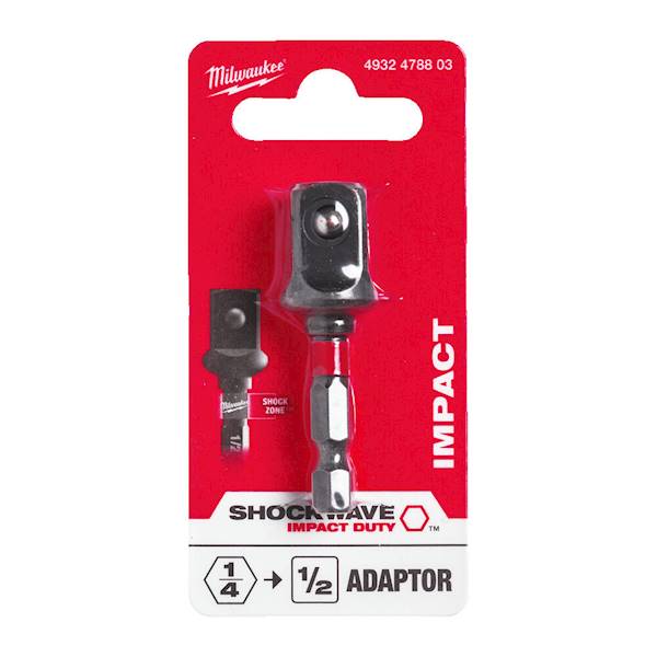 ADAPTER NASADEK I BITÓW MILWAUKEE 1/4" HEX - 1/2" KWADRAT