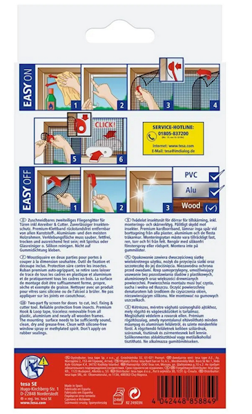 MOSKITIERA BALKONOWA COMFORT BIAŁA 1,2M X 2,5M