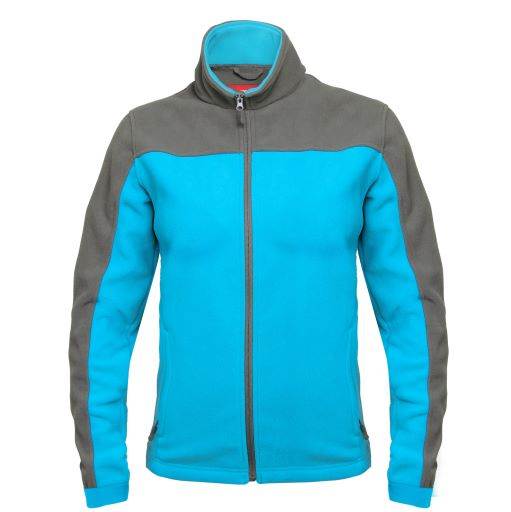 BLUZA POLAROWA DAMSKA LAHTI PRO L40103 TURKUSOWO-SZARA 2XL