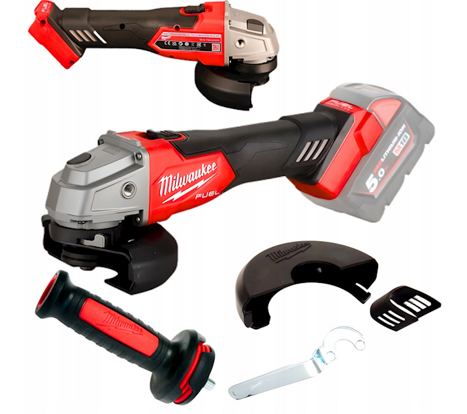 SZLIFIERKA KĄTOWA 125 MM Z WŁĄCZNIKIEM SUWAKOWYM MILWAUKEE FUEL M18 FSAG125X-0X
