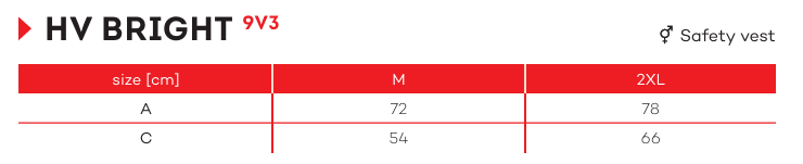KAMIZELKA OSTRZEGAWCZA RIMECK HV BRIGHT 9V3 POMARAŃCZOWA M
