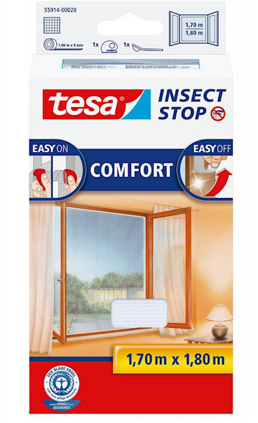 MOSKITIERA OKIENNA COMFORT BIAŁA 1,7M X 1,8M