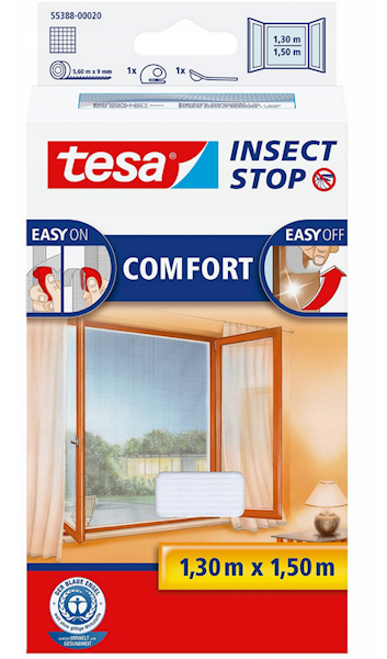 MOSKITIERA OKIENNA COMFORT BIAŁA 1,3M X 1,5M