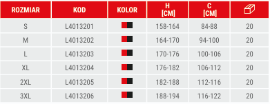 BLUZA OCIEPLANA LAHTI PRO L40132 CZERWONO-CZARNA 3XL
