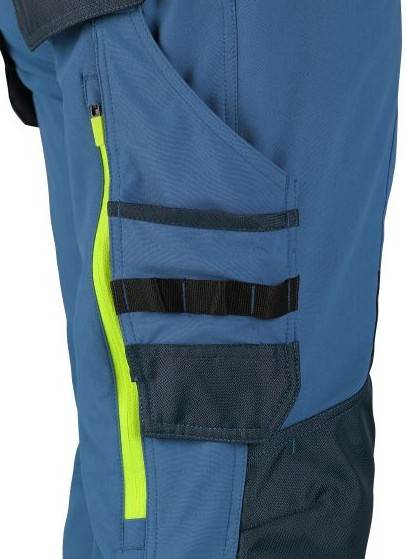 SPODNIE CXS NAOS NIEBIESKO-CZARNE ŻÓŁTE ELEMENTY HV 58