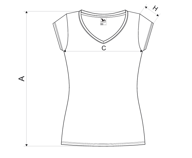 KOSZULKA DAMSKA T-SHIRT MALFINI FIT V-NECK 162 FUCHSIA RED S