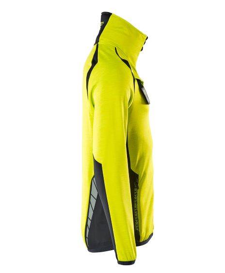 BLUZA POLAROWA ROZPINANA MASCOT ACCELERATE SAFE ŻÓŁTY HI-VIS GRANAT L