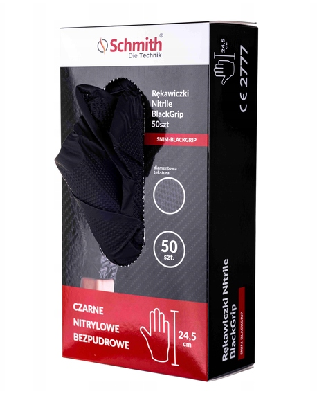 RĘKAWICE NITRYLOWE BLACKGRIP R.10/XL OP50SZT 