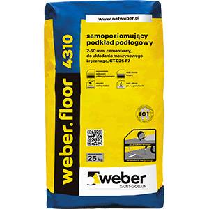 WYLEWKA 4310 SAMOPOZIOM. Z WŁÓKNAMI 2-50MM 25KG WEBER*PR