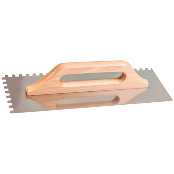 PACA NIERDZEWNA ZĘBATA MAAN UCHWYT DREWNIANY 130 X 380 MM ZĄB 6 X 6 MM