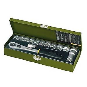 GRZECHOTKA PRZELOTOWA 1/2", ZESTAW NASADEK KPL.14CZ.