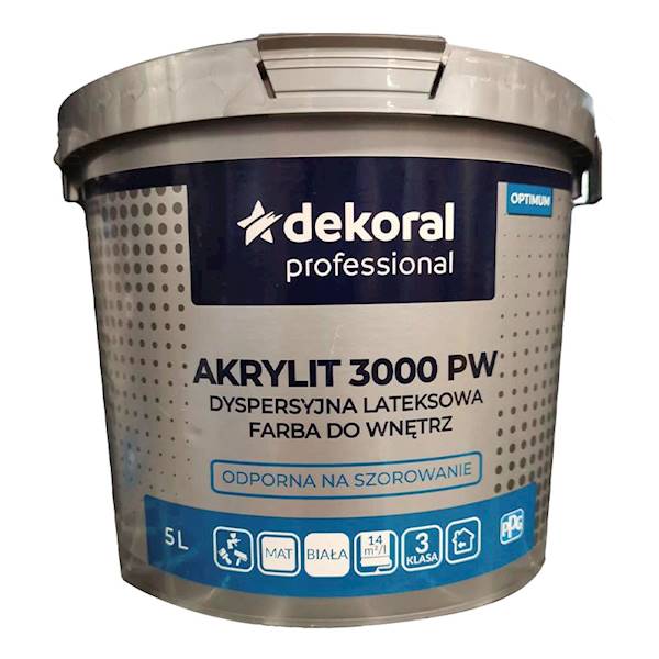 DEKORAL PRO AKRYLIT 3000 PW N ŚNIEŻNOBIAŁY 5L