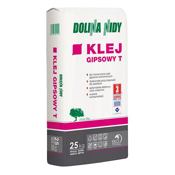 KLEJ GIPSOWY 25KG NIDA T DOLINA NIDY