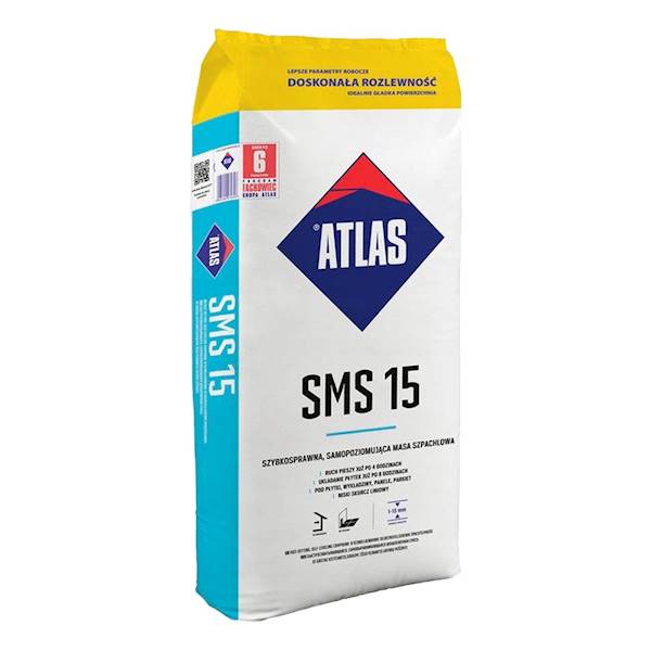 SMOPOZIOMUJĄCA MASA SZPACHLOWA ATLAS SMS 15 WOREK 25 KG