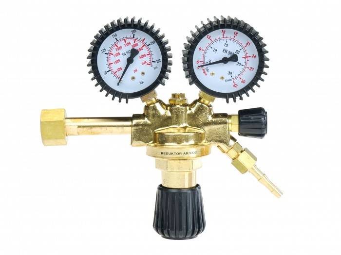 REDUKTOR CO2/AR MAXY Z DWOMA MANOMETRAMI
