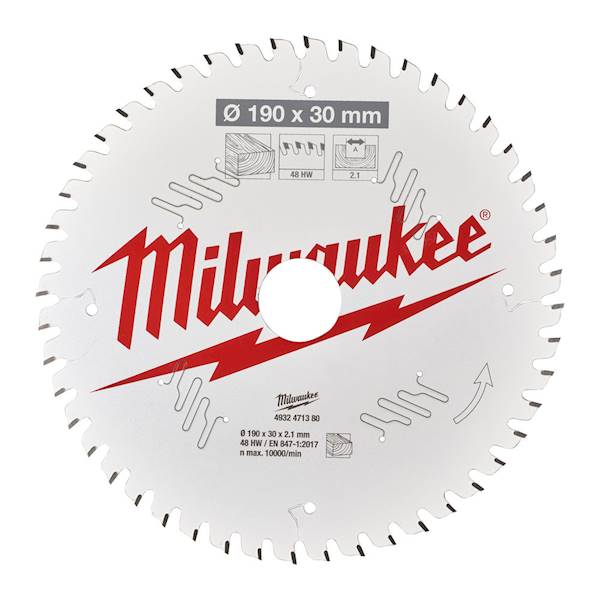 TARCZA PILARSKA DO RĘCZNYCH PIŁ TARCZOWYCH MILWAUKEE CSB P W 190 X 30 X 2,1 MM 48ATB