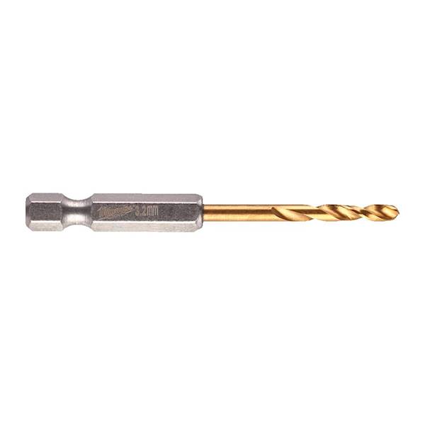WIERTŁO UDAROWE DO METALU MILWAUKEE SHOCKWAVE HSS-G TIN RED HEX 3,2/66,5/23 MM