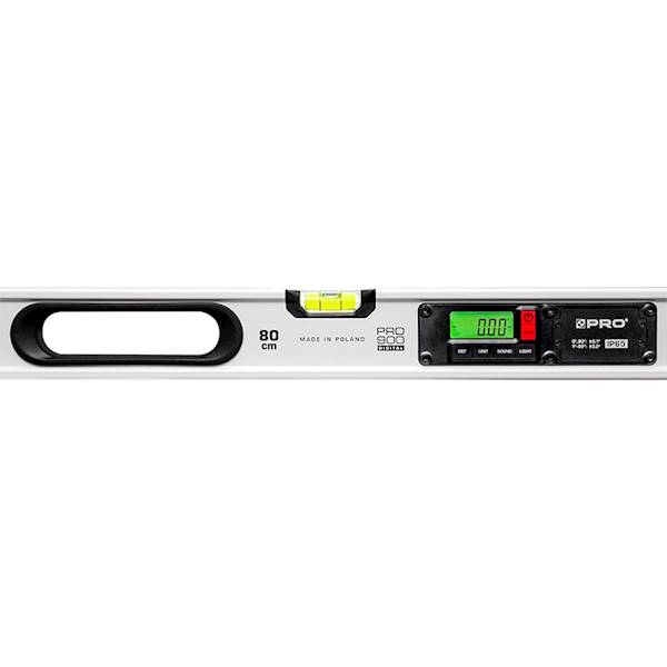 POZIOMICA ELEKTRONICZNA BIAŁA Z MAGNESAMI IP65 PRO900 DIGITAL POKROWIEC 80CM