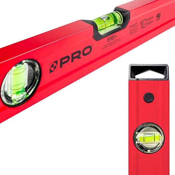 ZESTAW POZIOMIC PRO600 MALOWANE CZERWONE 40/80/120/200 CM + 100 CM ZA 1 ZŁ !