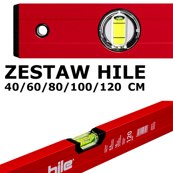 ZESTAW POZIOMIC HILE S40 40/60/80/100/120 CM