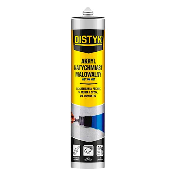 AKRYL NATYCHMIAST MALOWALNY DISTYK WET ON WET 280 ML BIAŁY