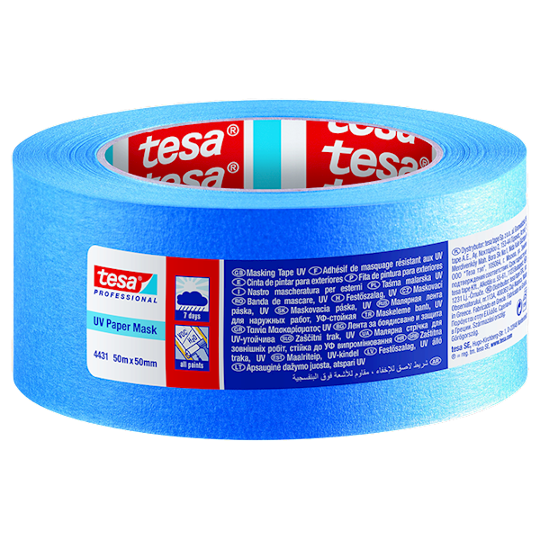 TAŚMA MALARSKA TESA UV PAPER MASK NIEBIESKA 50 MM X 50 M