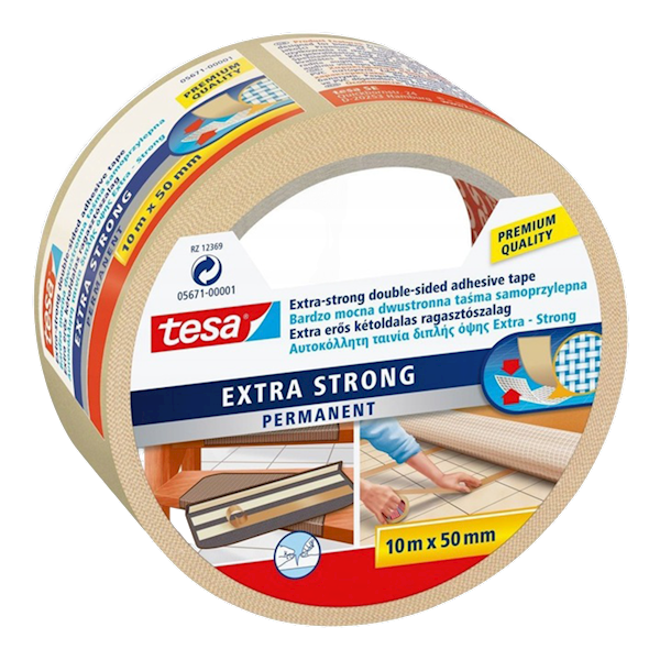 TAŚMA DWUSTRONNA DO WYKŁADZIN TESA EXTRA STRONG 50 MM X 10 M