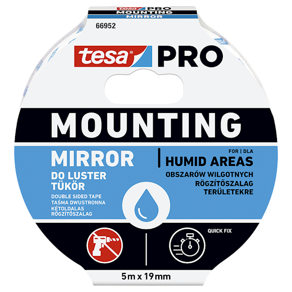 TAŚMA MONTAŻOWA DWUSTRONNA DO LUSTER TESA PRO MOUNTING MIRROR 19 MM X 1,5 M