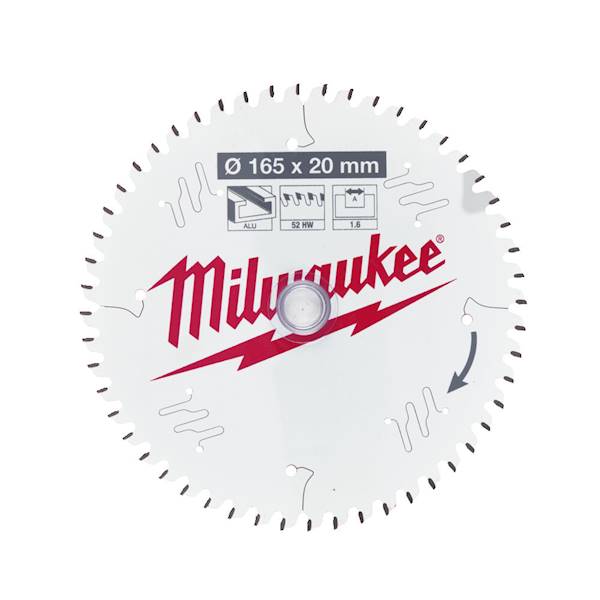 TARCZA PILARSKA DO RĘCZNYCH PIŁ TARCZOWYCH MILWAUKEE CSB P ALU 165 X 20 X 1,6 MM 52ATB