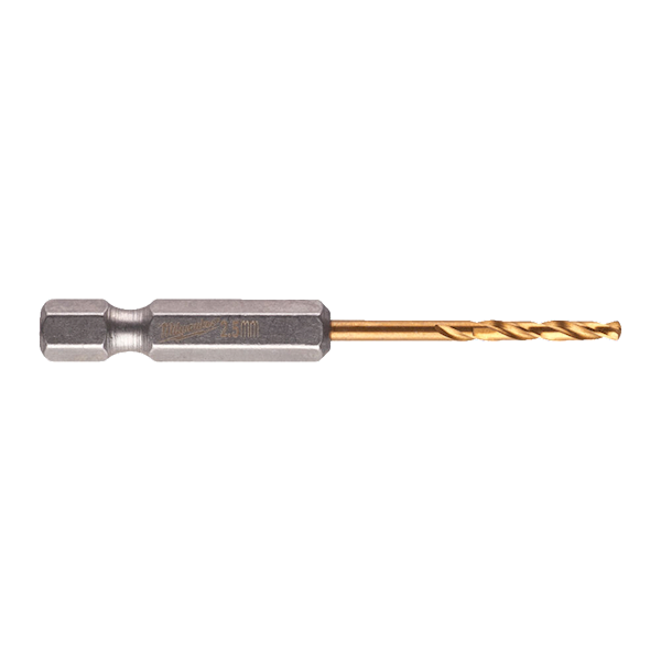 WIERTŁO UDAROWE DO METALU MILWAUKEE SHOCKWAVE HSS-G TIN RED HEX 2,5/62/19 MM
