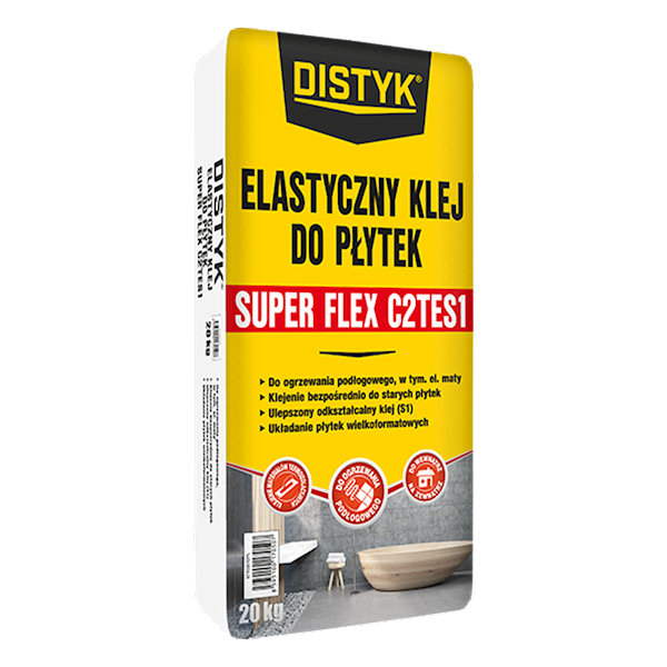 ELASTYCZNY KLEJ DO PŁYTEK DISTYK SUPER FLEX C2TE S1 20 KG