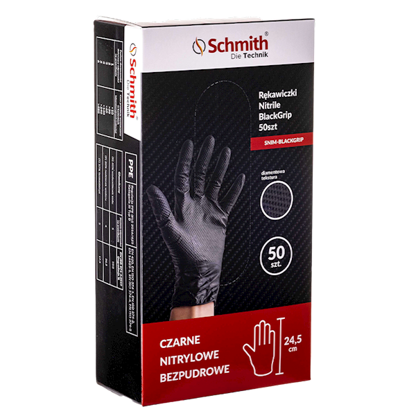 RĘKAWICE NITRYLOWE BLACKGRIP R.10/XL OP50SZT 