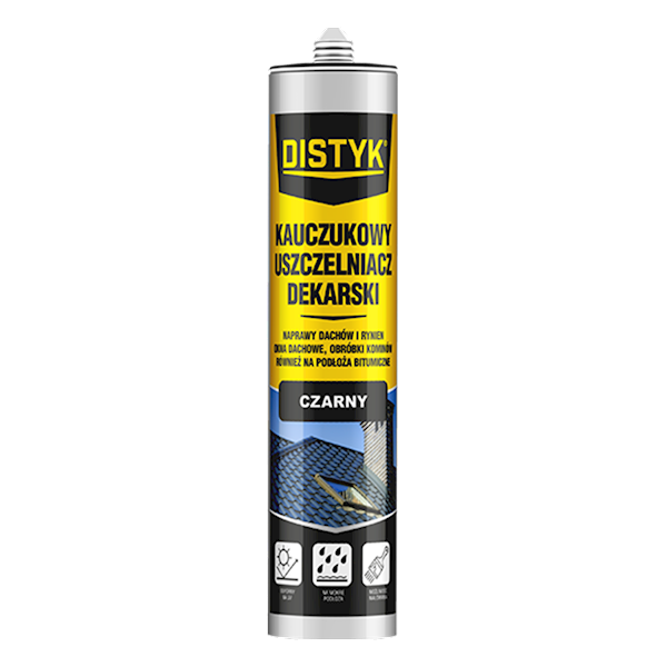 USZCZELNIACZ KAUCZUKOWY DEKARSKI DISTYK 280 ML CZARNY