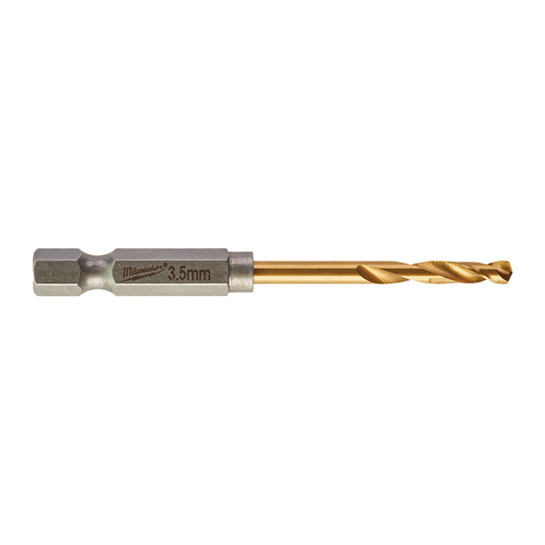 WIERTŁO UDAROWE DO METALU MILWAUKEE SHOCKWAVE HSS-G TIN RED HEX 3,5/69/22 MM
