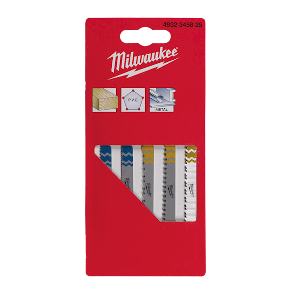 ZESTAW BRZESZCZOTÓW DO DREWNA I METALU MILWAUKEE 5 ELEMENTÓW
