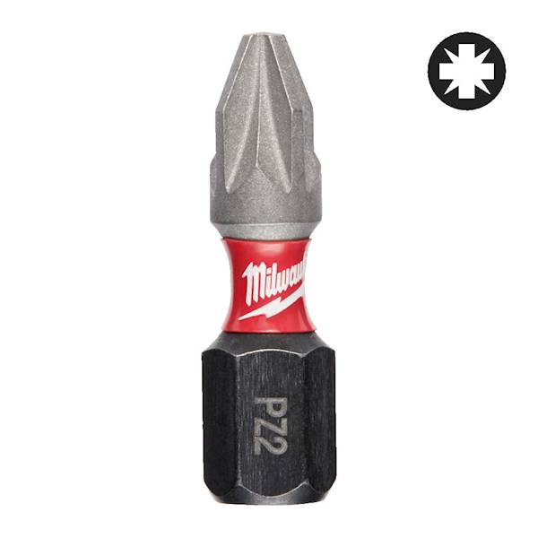 BIT UDAROWY MILWAUKEE SHOCKWAVE IMPACT DUTY PZ2 X 25 MM 2 SZTUKI