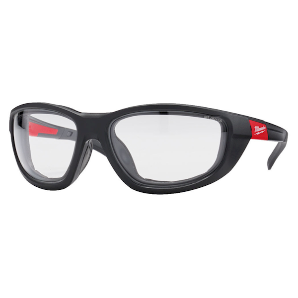 OKULARY OCHRONNE PREMIUM Z USZCZELKĄ MILWAUKEE BEZBARWNE