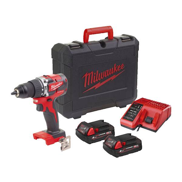 KOMPAKTOWA WIERTARKO-WKRĘTARKA Z UDAREM MILWAUKEE M18 CBLPD-202C
