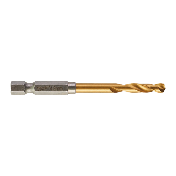WIERTŁO UDAROWE DO METALU MILWAUKEE SHOCKWAVE HSS-G TIN RED HEX 4,8/78/29 MM