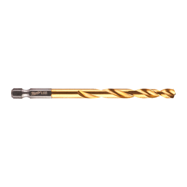 WIERTŁO UDAROWE DO METALU MILWAUKEE SHOCKWAVE HSS-G TIN RED HEX 6,5/107/64 MM