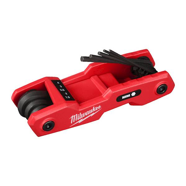 ZESTAW SKŁADANYCH KLUCZY IMBUSOWYCH HEX MILWAUKEE 8 ELEMENTÓW