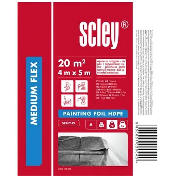 FOLIA OCHRONNA HDPE SCLEY MEDIUM FLEX 4 X 5 M